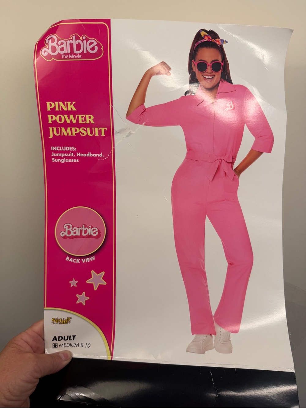 Barbie Pink Power Jumpsuit Costume Adult M 8-10 + Accessories Spirit MANY EXTRAS
